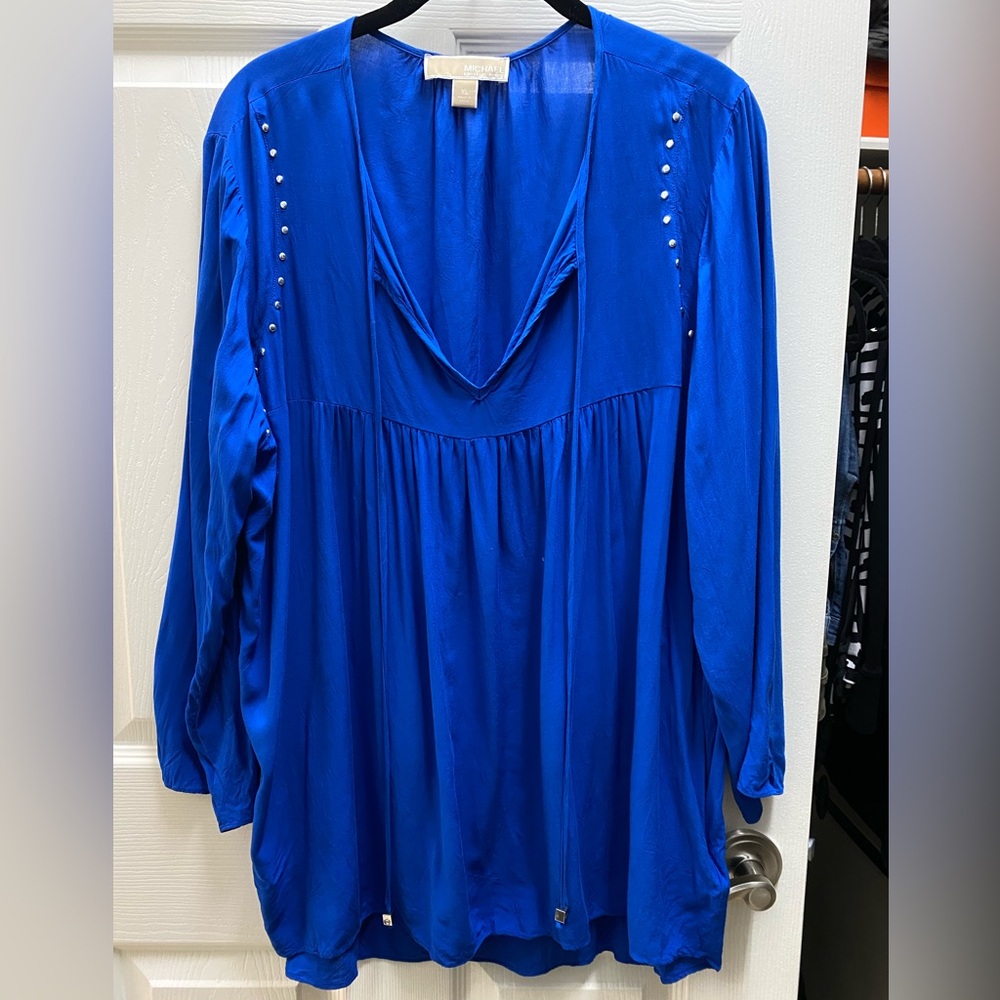 Michael Kors Blouse with Ties in Blue